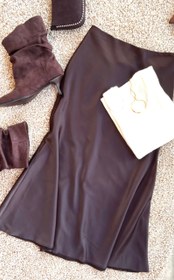 تصویر دامن ساتن بلند 