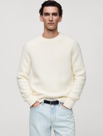 تصویر سوئیشرت پولوور یقه گرد برند mango man Crew Neck Pullover Sweater