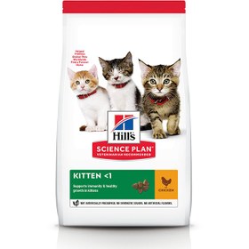 تصویر غذای خشک بچه گربه هیلز آمریکا با طعم مرغ 1.5 کیلوگرم Hill's Science Diet Kitten Chicken Cat 1.5kg