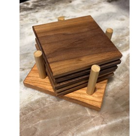 تصویر زیر لیوانی چوبی 004 