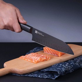 تصویر ست 4 عددی چاقو شیائومی HuoHou به همراه استند مدل HU0076 Xiaomi HuoHou Knife Set HU0076