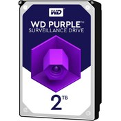 تصویر حافظه اچ دی دی اینترنال وسترن دیجیتال مدل بنفش ظرفیت 2 ترابایت گارانتی شرکتی Western Digital Purple 2TB Internal HDD