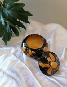 تصویر قندان مشکی طلایی کد ۱۰۱ 