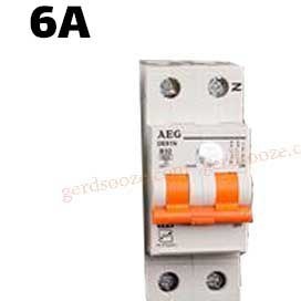 تصویر فیوز مینیاتوری دو فاز 6 آمپر AEG تیپ B ا Miniature Circuit Breaker 2P 6A AEG Miniature Circuit Breaker 2P 6A AEG