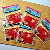 تصویر خاک ژله ای قرمز یک دست بسته پنج عددی 