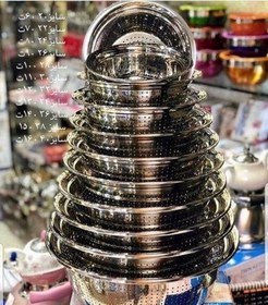تصویر آبکش و لگن یونیک ضخیم - لگن 5 پارچه 