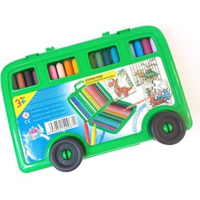 تصویر ماژیک نقاشی اسکول فنس 36 رنگ مدل اتوبوسی FA9274 