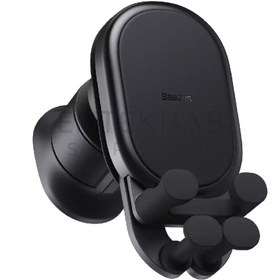 تصویر نگهدارنده موبایل و شارژر بی سیم داخل خودرو 15 وات BASEUS مدل SUWX030001 Baseus SUWX030001 Phone Holder wireless charger