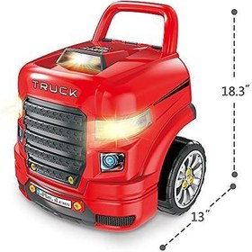 تصویر ماشین اسباب بازی ریموت دار موتور مستر مدل کاپوت کامیون و ابزار 008-987 Kids Truck Engine Toy