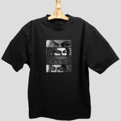 تصویر تیشرت مردانه طرح چشم و ابرویی کد ۴۵۵ 