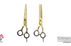 تصویر قیچی آرایشگری رزونال مدل E-2 سایز ۶ اینچ طلایی 