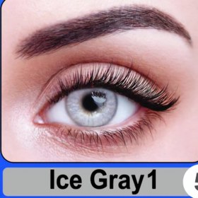 تصویر لنز چشم رنگی نیوویژن طوسی یخی روشن ICE GRAY1 