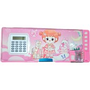 تصویر جامدادی مگنتی طرح دختر مدل ماشین حساب دار 