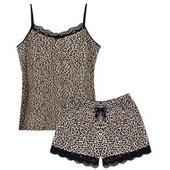 تصویر تاپ و شلوارک پلنگی مدل شینا 1221 