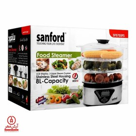 تصویر بخارپز 3 لایه سانفورد مدل SF5755FS FOOD STEAMERSANFORD SF5755FS 800W