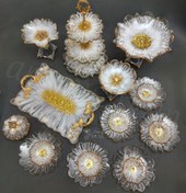 تصویر سرویس ظروف پذیرایی رزینی طرح ونوس 