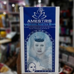 تصویر ماسک ورقه ای خنک کننده مدل HYALURONIC ACID ICE MASK حجم 25 گرمی دوعدی آمستریس 