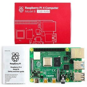 تصویر برد رسپبری پای Raspberry Pi 4 مدل B با حافظه RAM 2GB 