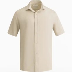 تصویر پیراهن آستین کوتاه لینن 2510113 کروم 