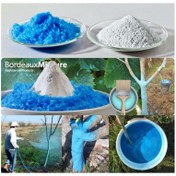 تصویر مواد اولیه خمیر بردوفیکس آهک هیدراته و سولفات مس ضد قارچ 