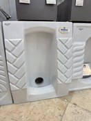 تصویر توالت زمینی مروارید مدل کرون طبی ریم لس درجه 1 (بغل بسته) 