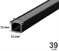 تصویر پروفیل لاینر کد 39 توکار عرض 12 میلی متر عمق 12 میلی متر رویه 18 میلی متر - سفید Liner profile code 39 built-in, width 12 mm, depth 12 mm, top 18 mm