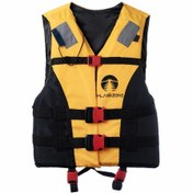 تصویر جلیقه نجات NeoSafe برند Plankzone رنگ نارنجی مشکی 