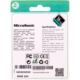 تصویر فلش ۱۶ گیگ میکروسونیک Microsonic Drive Mini MICROSONIC DRIVE MINI USB 2.0 16GB FLASH DRIVE