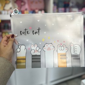 تصویر پوشه زیپی طلقی شفاف سایز A4 - مردعنکبوتی 