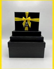 تصویر جعبه هارد باکس ۴ سایز رنگ ربان دلخواه 