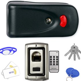 تصویر قفل برقی کله گاوی مدل اثرانگشتی و تگ دار و رمزی بتا 