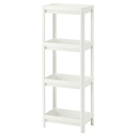 تصویر قفسه حمام ایکیا 4 طبقه مدل VESKEN IKEA ا VESKEN Shelf unit white 36x23x100 cm VESKEN Shelf unit white 36x23x100 cm