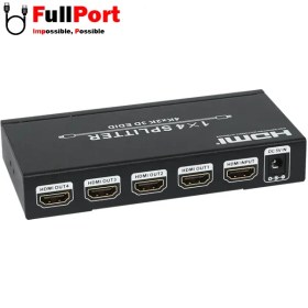 تصویر اسپلیتر 4 پورت HDMI ورژن 1.4 فرانت مدل FN-V104 FARANET FN-V104 HDMI Splitter V1.4 4 Port