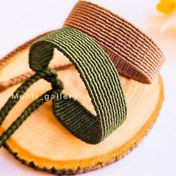 تصویر دستبند پسرانه تک رنگ دستبافت - رنگ دلخواه 