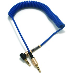 تصویر کابل AUX فنری سر کج AUX Cable