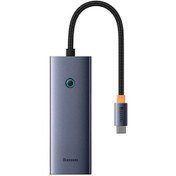 تصویر هاب USB-C ۶ پورت باسئوس مدل UltraJoy Series 