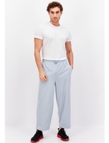 تصویر شلوار گرمکن مردانه با فیت معمولی، رنگ آبی فولادی برند nah/ studio Men Regular Fit Plain Sweatpants, Steel Blue