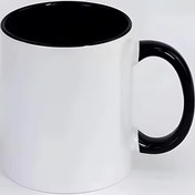 تصویر ماگ تبلیغاتی دسته و داخل رنگی مشکی 