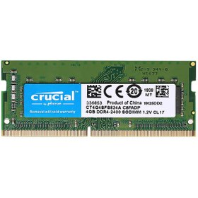 تصویر رم لپ تاپ کروشیال مدل Crucial DDR4 2400S MHz ظرفیت 4 گیگابایت ا Crucial DDR4 2400S MHz 4GB Laptop Ram Crucial DDR4 2400S MHz 4GB Laptop Ram