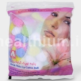 تصویر پنبه توپک آرایشی گل رنگی ۵۰ گرمی کاوه 