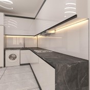 تصویر سرامیک سفید ساده سایز ۳۰ در ۶۰ براق 