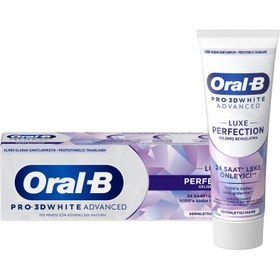 تصویر خمیردندان اورال بی سفید کننده و لکه بر سه بعدی پرو Oral-B Pro 3D White Advanced Luxe Perfection 75 Ml