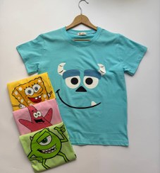 تصویر ست تیشرت شلوار میکس انیمیشن سایز ۴۶ - مدل 