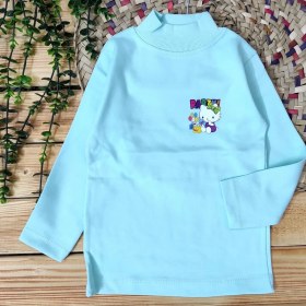 تصویر یقه اسکی بچگانه پنبه با کد 1030 - آبی / 40 1030
