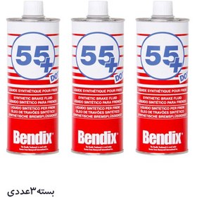 تصویر روغن ترمز بندیکس Bendix 55+ DOT 4 بسته 3 عددی 