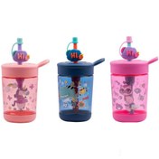 تصویر لیوان نی دار همزن دار500میل اسکول فنز کد9354 