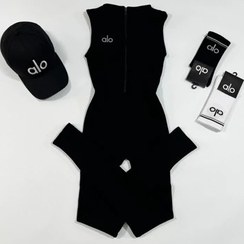 تصویر سرهمی زنانه ورزشی الو بلند جلو زیپ 