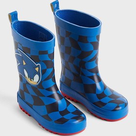 تصویر چکمه‌های بارانی با طرح سونیک برای کودکان برند H&M Kids Sonic Print Wellington Boots