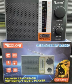 تصویر رادیو و اسپیکر گولون RX-A12bt Golon Radio va spiker GOLON Rx-A12bt