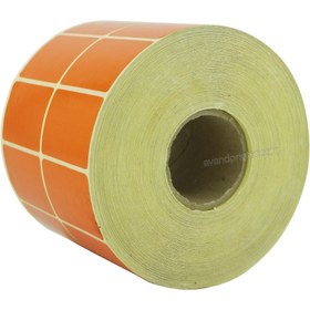 تصویر لیبل (برچسب) پی وی سی دو ردیفه نارنجی PVC Label 30×45 